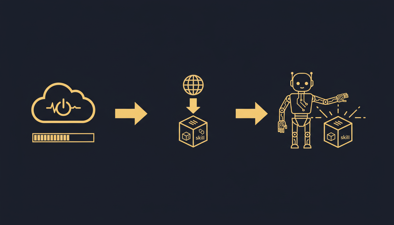 Three steps: boot a cloud computer, download the skill, execute with an agent